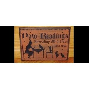 Prim Witch Sign Black Cats Paw Readings witchcraft halloween Astrology Witches